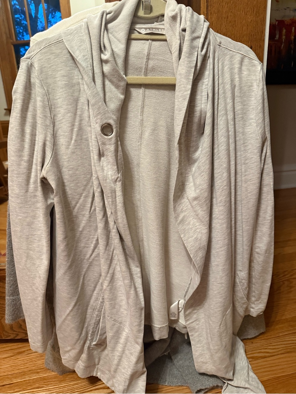 Athleta Hooded Grey Cardigan Size Small